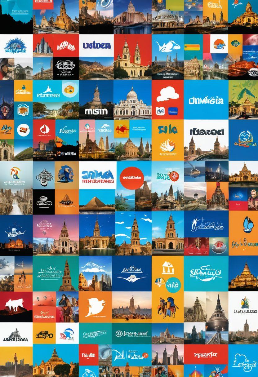 A vibrant collage of various Latin American streaming service logos interconnected with digital viewer engagement metrics such as graphs and chat bubbles, all set against a backdrop of iconic Latin American landmarks. The scene encapsulates the essence of cultural fusion and digital evolution, showcasing an array of diverse viewers happily engaging with content on their devices. Bright colors and a modern design aesthetic to emphasize the trendiness of Latin content monetization. super-realistic. vibrant colors. digital art.